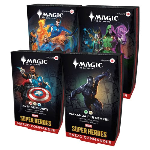 Marvel Super Heroes - Commander Decks Display (4 Mazzi) - (ITA)